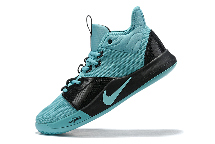 2019 Nike PG 3 Shoes Jade Blue Black - Click Image to Close